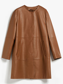 Leather duster coat