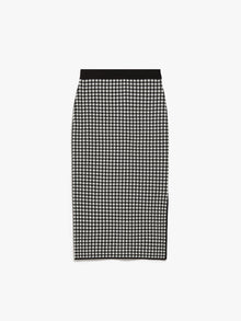 Jacquard viscose pencil skirt
