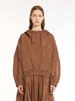 Short parka in water-resistant taffeta