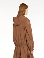 Short parka in water-resistant taffeta