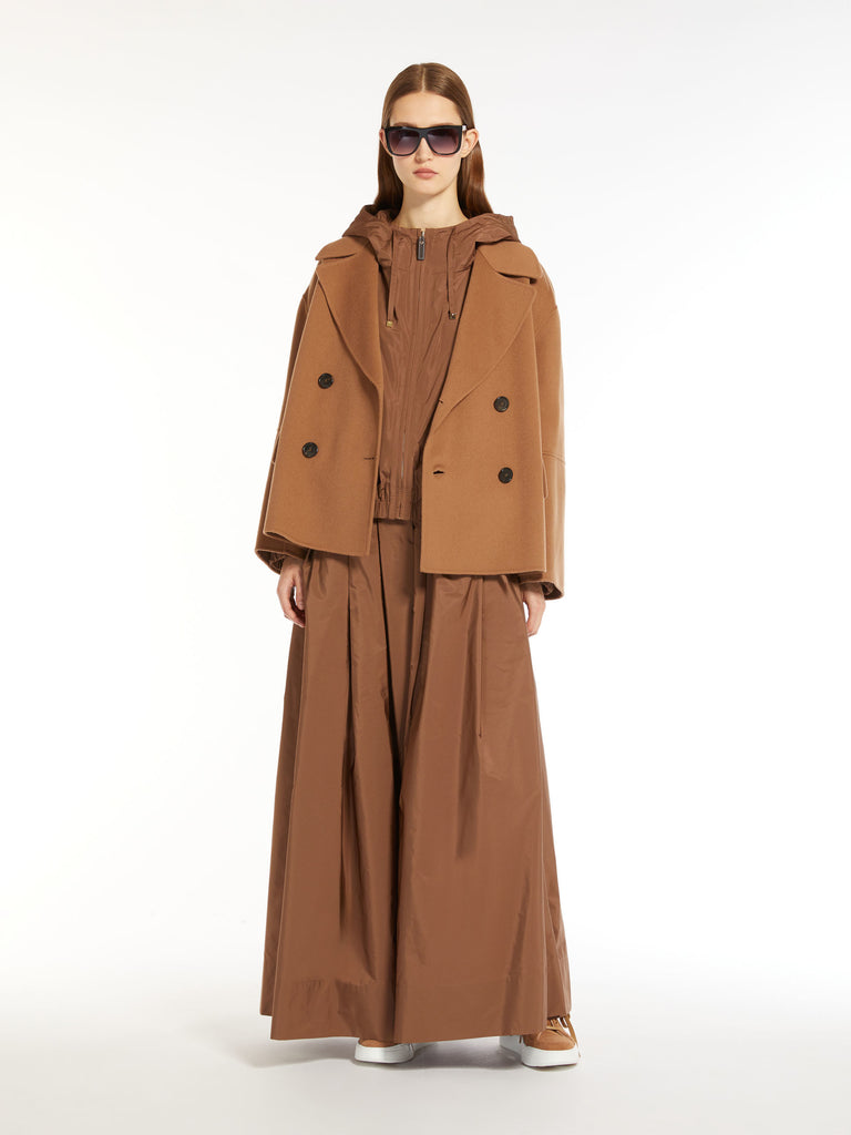 Flared taffeta skirt