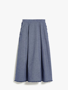 Denim-look cotton skirt