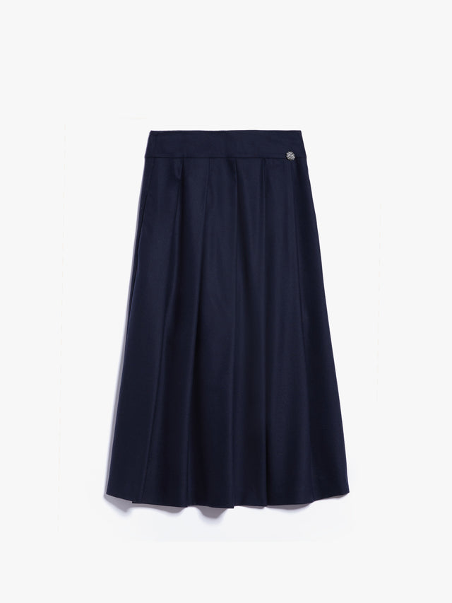 Wool pleated skirt
