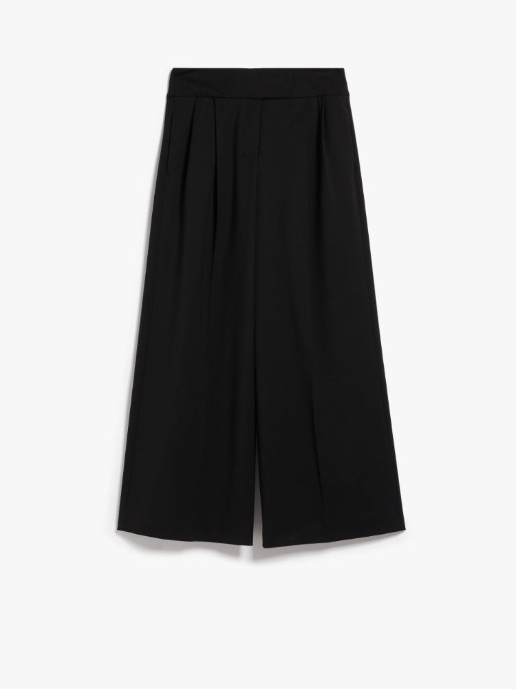 Darted wool trousers