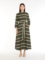 Printed poplin shirt dress