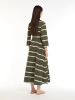 Printed poplin shirt dress