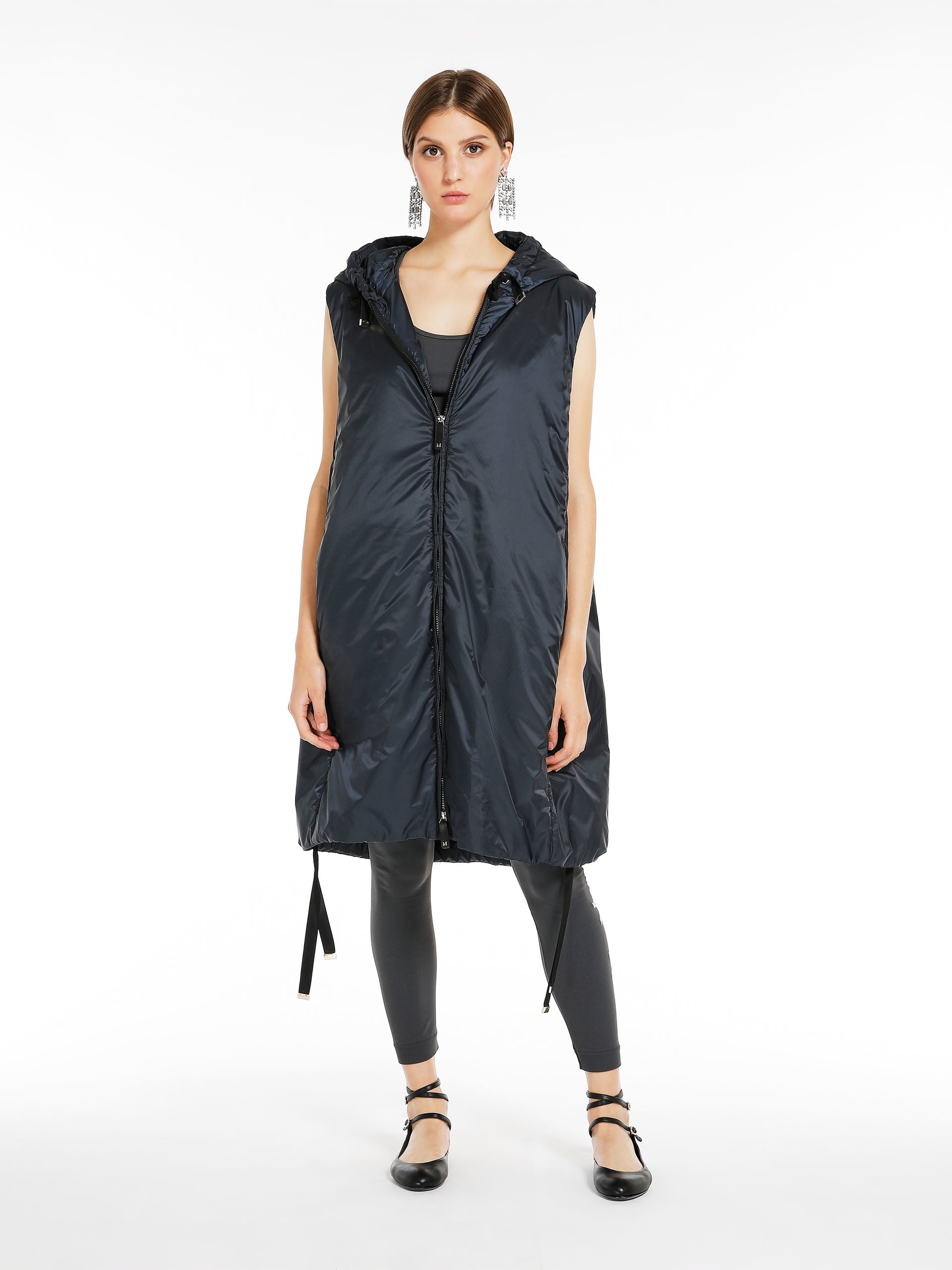 max mara water-resistant technical canvas gilet for women