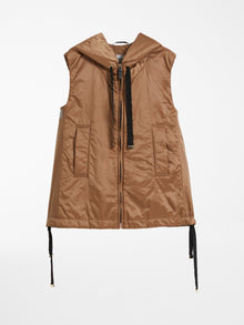 Water-resistant technical canvas gilet