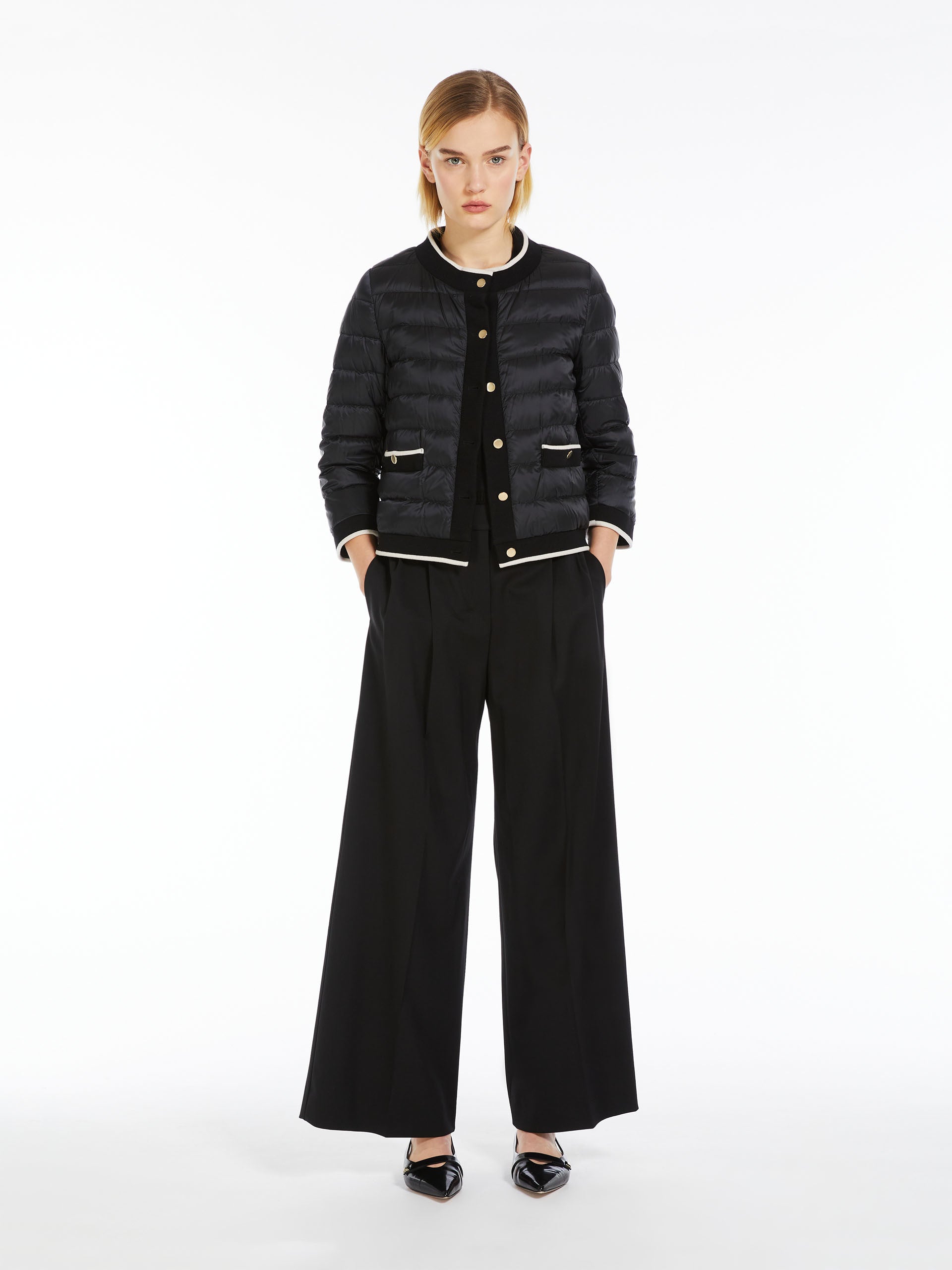 max mara water-resistant canvas short jacket for women