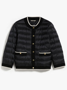 Water-Resistant Canvas Short Jacket for Women - Black - Max Mara UAE